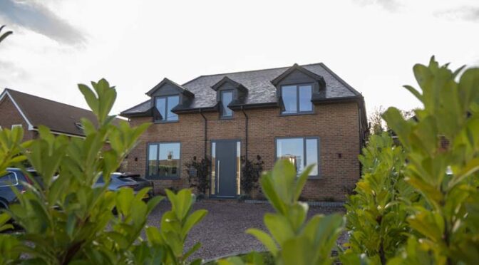 Anthracite Grey Ecoline Tilt & Turn Windows for Contemporary New Build, Alton