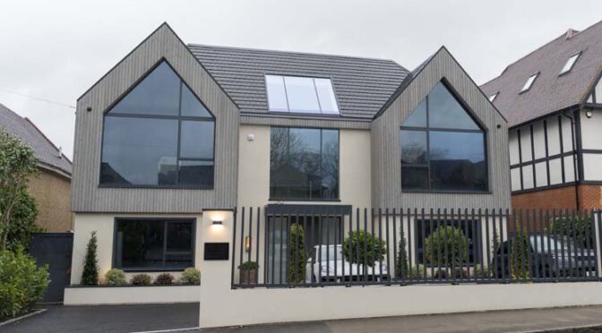 Bespoke Aluminium Glazing Solution for a Luxurious Modern Double Gable Self Build, Loughton