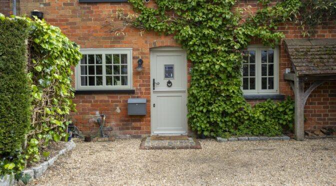 Pebble Grey Timber Stable Door for 1850's Semi Detached Cottage, Reading, Berkshire