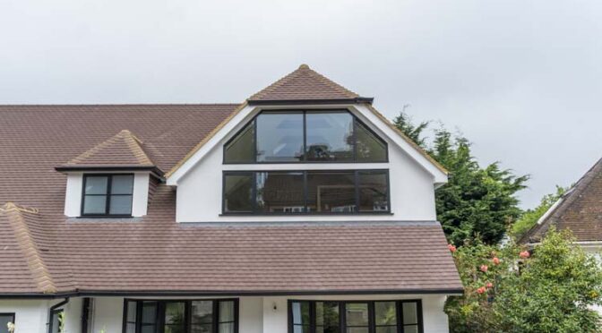 Slimline Black Georgian Bar Windows, Restore Mid Century House Aesthetics, Weybridge in Surrey